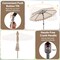 Polyester Auto-Tilt Solar Patio Umbrella with LED Lights and 10x8.3 ft Shade